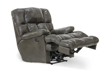 Regula Leather Lay Flat Power Recliner - Steel