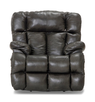 Regula Leather Lay Flat Power Recliner - Steel