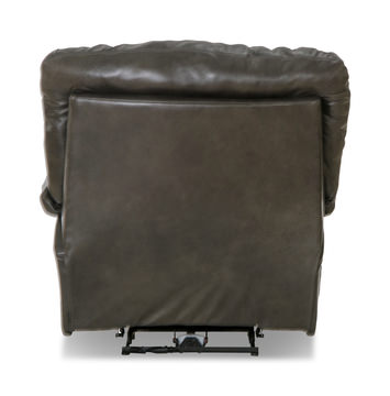 Regula Leather Lay Flat Power Recliner - Steel