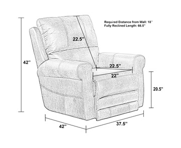 Maddie Power Recliner - Ash