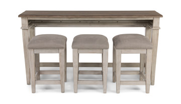 Midland Sofa Bar Table With 3 Stools