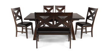 Sheridan II Dining Table With 4 Chairs And Bench