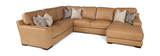 Cutler 4 Piece Leather Modular Sectional - Right Chaise thumbnail 1