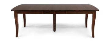 Easton Pike Leg Table With 4 wood seat side chairs and 2 upholstered arm chairs