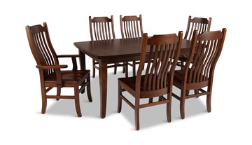 Easton Pike Leg Table with 4 Side Chairs and HOM Furniture