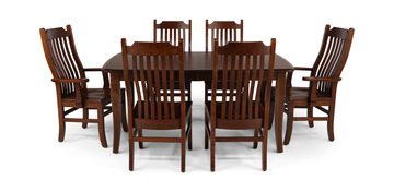 Easton Pike Leg Table with 4 Side Chairs and 2 Arm Chairs