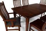 Easton Pike Leg Table With 4 wood seat side chairs and 2 upholstered arm chairs thumbnail 3