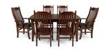Easton Pike Leg Table With 4 wood seat side chairs and 2 upholstered arm chairs thumbnail 2