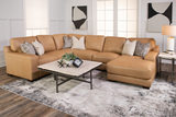 Cutler 4 Piece Leather Modular Sectional - Right Chaise thumbnail 5