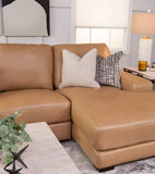 Cutler 4 Piece Leather Modular Sectional - Right Chaise thumbnail 7