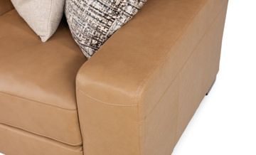 Cutler 4 Piece Leather Modular Sectional - Left Chaise