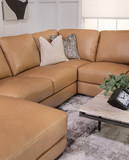 Cutler 4 Piece Leather Modular Sectional - Left Chaise thumbnail 6