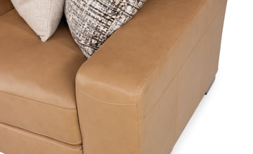 Cutler 2 Piece Leather Modular Sectional - Left Chaise