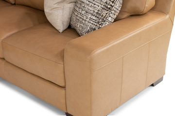Cutler 2 Piece Leather Modular Sectional - Left Chaise