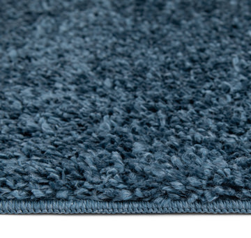 Taylor Navy Shag Area Rug - 5′3″ X 7′0″