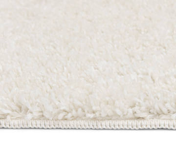 Taylor White/Cream Shag Area Rug - 5′3″ X 7′0″