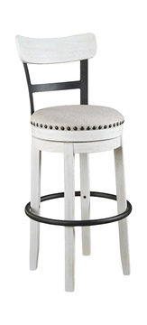 image Farmhouse White 30″ Swivel Bar Stool
