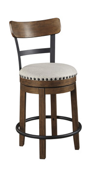 image Farmhouse Brown 24″ Swivel Counter Stool