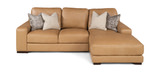 Cutler 2 Piece Leather Modular Sectional - Right Chaise thumbnail 3