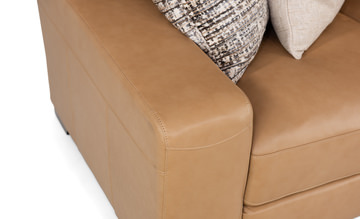 Cutler 2 Piece Leather Modular Sectional - Right Chaise