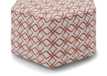 Mingle Hex Castered Ottoman