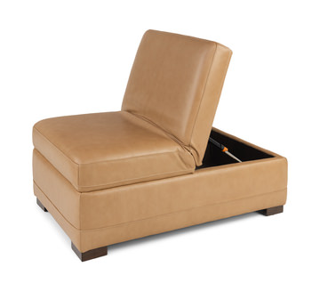 Cutler Leather Storage Ottoman