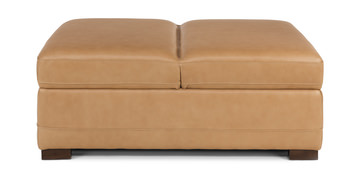 Cutler Leather Storage Ottoman