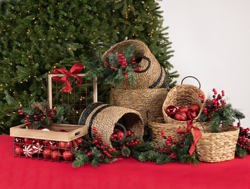 Metal Wood Baskets - Set of 2