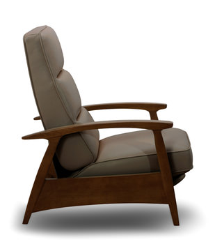 Temple Leather Push Back Recliner