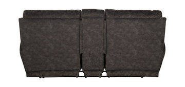 Verde Power Reclining Loveseat With Console - Smoke