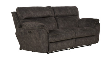 Verde Lay Flat Power Reclining Sofa - Smoke