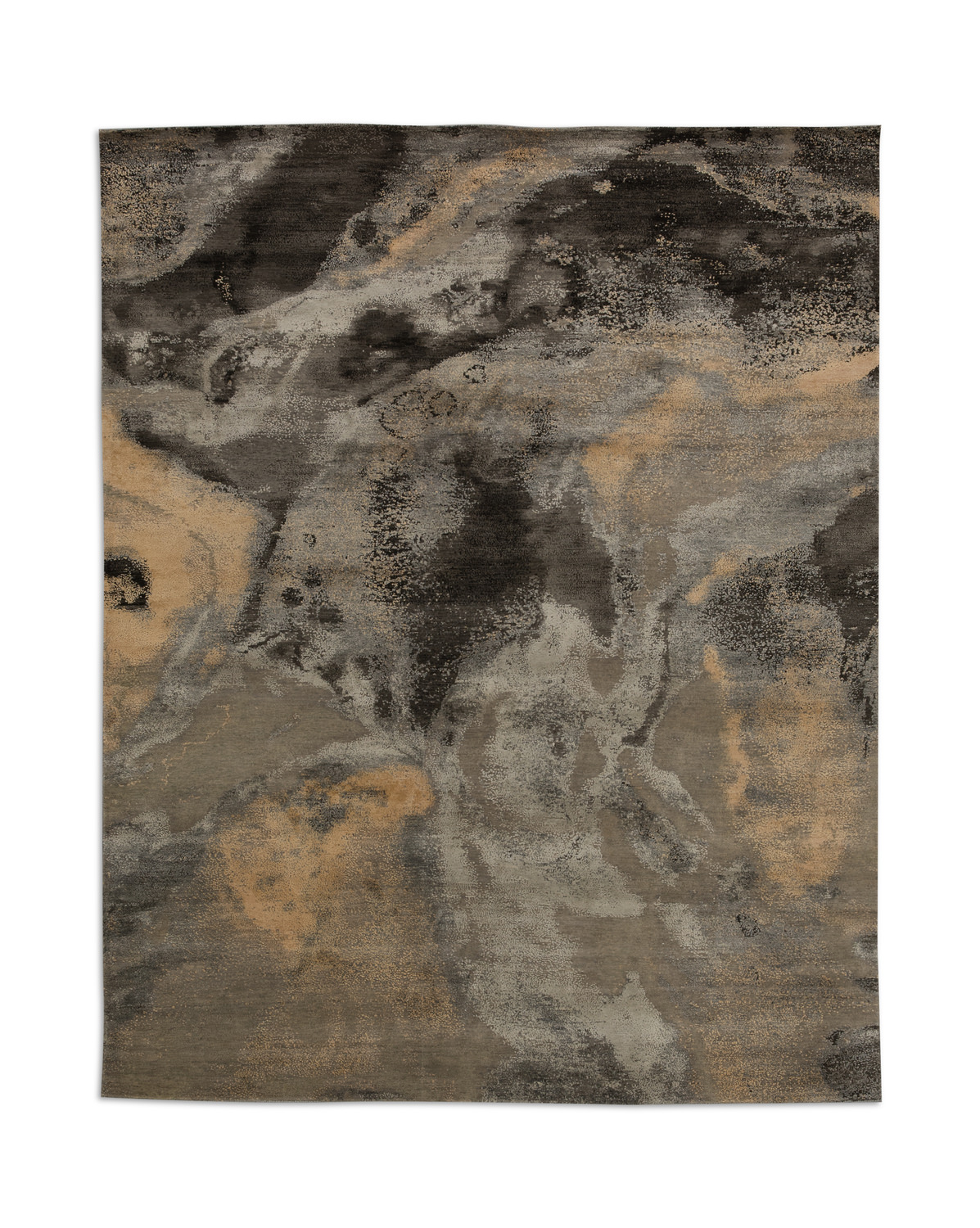 Hand Knotted Taupe 7′10″ x 9′11″ Area Rug