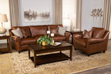 Dalton Leather Conversation Sofa thumbnail 4
