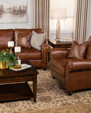 Dalton Leather Conversation Sofa thumbnail 5