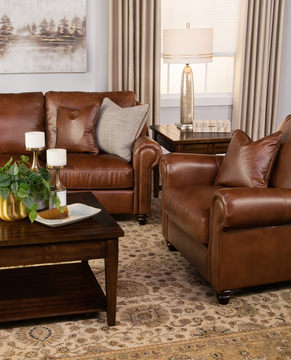 Dalton Leather Conversation Sofa