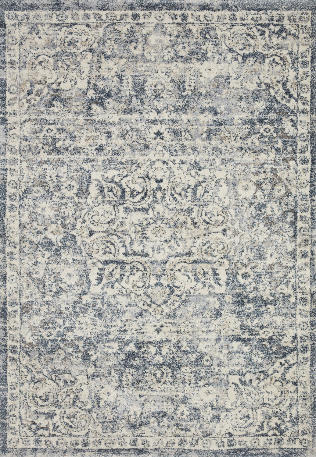 Turkish Rug Area Rug 3x4.4 Feet Blue Rug White Rug 