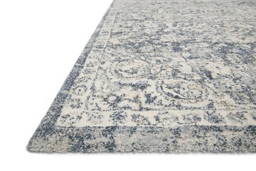 Theory Ivory/Blue Area Rug - 2′7″ X 4′0″