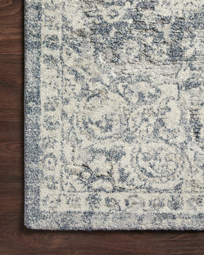 Theory Ivory/Blue Area Rug - 2′7″ X 4′0″