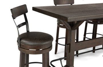 Homestead Grand Pub Table With 4 Swivel Bar Stools
