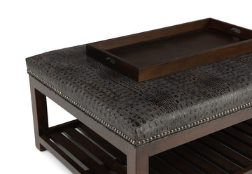 Rand Aged Gator Ottoman