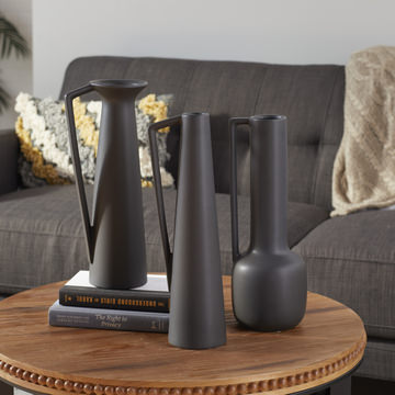 Set/3 Gray Vases