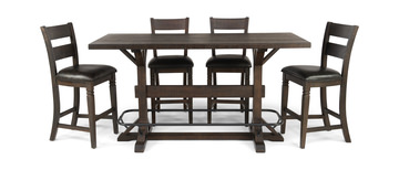Homestead Grand Pub Table With 4 Ladderback Bar Stools