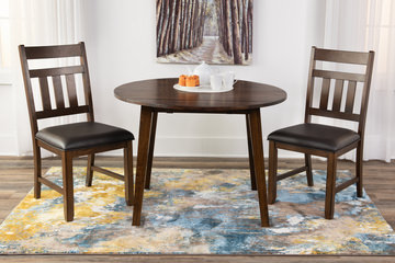 Bauer 42″ round drop leaf table