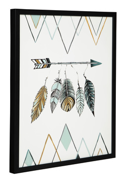 Feathers Framed Canvas Art