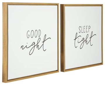 Set of Two Goodnight Framed Wall Art