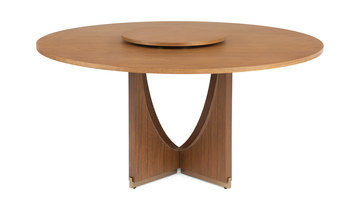 Details Dining Table With Lazy Susan