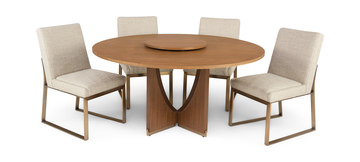 Details 6 Piece Dining Set Includes Lazy Susan