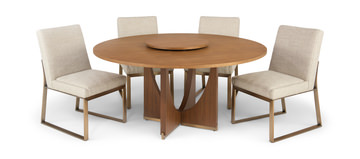 image Details 6 Piece Dining Set Includes Lazy Susan
